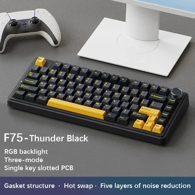 AetherKeys- F75 2.4G Wireless Mechanical Keyboard RGB Customized 75% Layout OEM Profile Gasket Structure