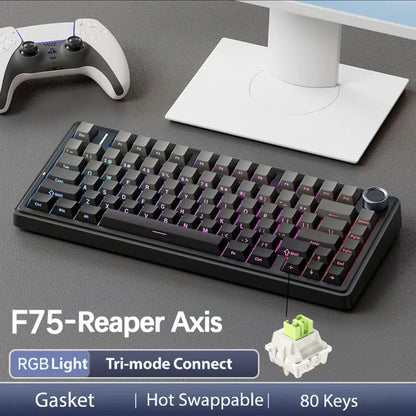 AetherKeys- F75 2.4G Wireless Mechanical Keyboard RGB Customized 75% Layout OEM Profile Gasket Structure